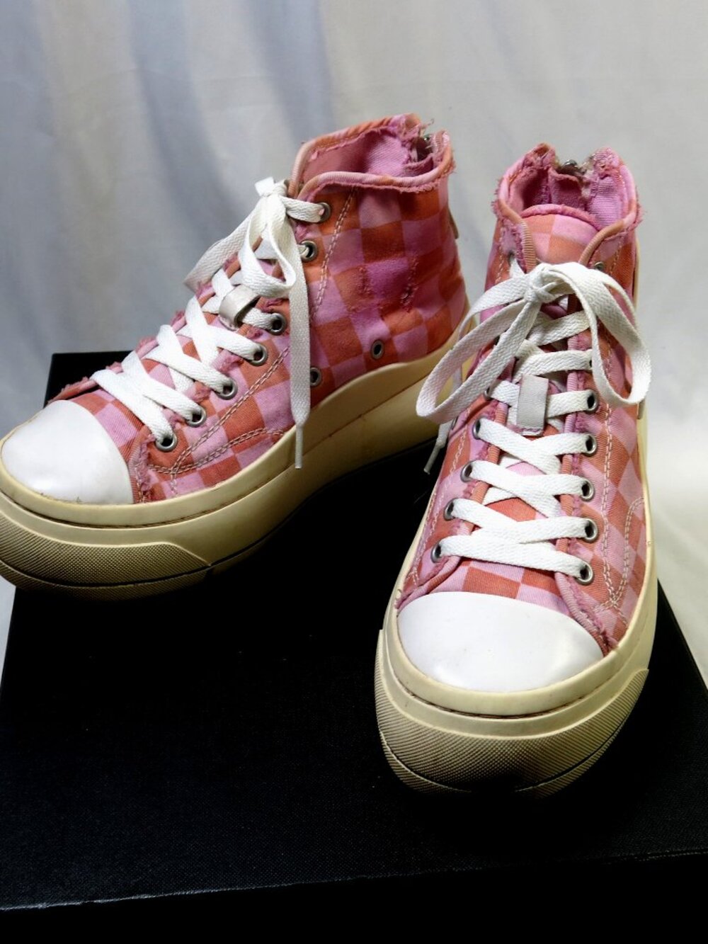 R13 Kurt Checked Platform Sneakers, Customized, OOAK, EU 38, US 8